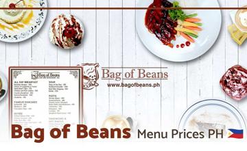 Bag of Beans Philippines Menu Price