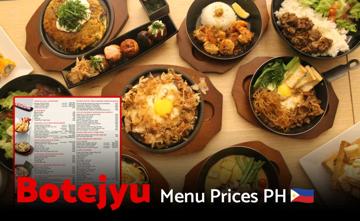 Botejyu Philippines Menu Price