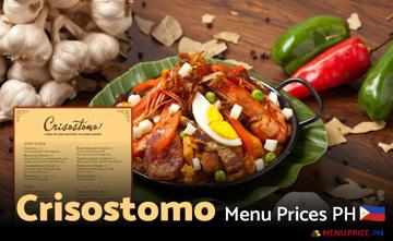 Crisostomo Philippines Menu Price