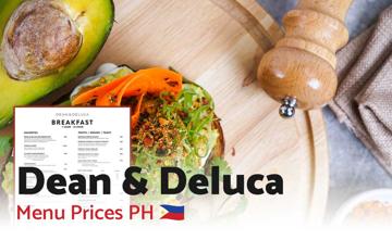 Dean & Deluca Philippines Menu Price