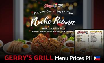 Gerry's Grill Philippines Menu Price