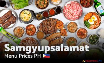 Samgyupsalamat Philippines Menu Price