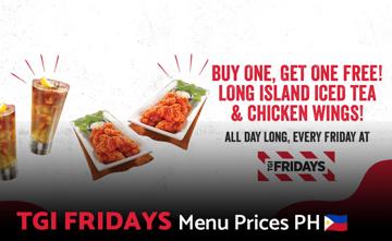 TGI Friday's Philippines Menu Price