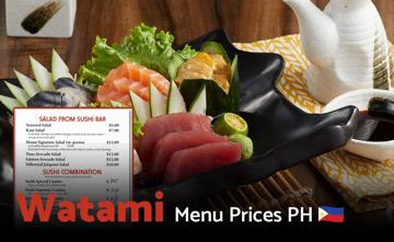 Watami Philippines Menu Price