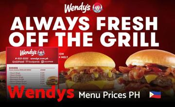 Wendy's Philippines Menu Price