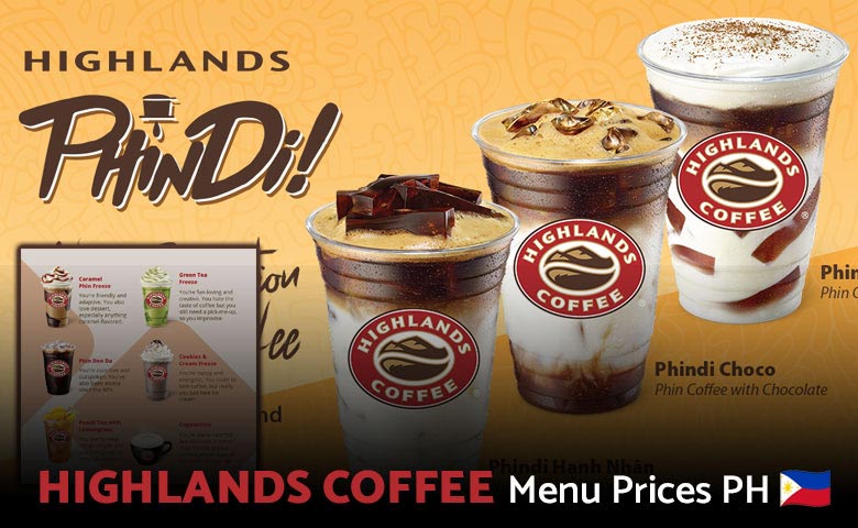 Highlands Coffee Menu Prices Philippines 2024