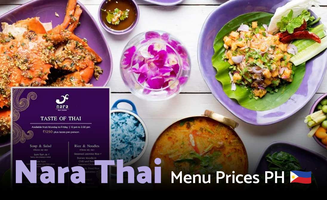 Nara Thai Menu Prices Philippines 2024